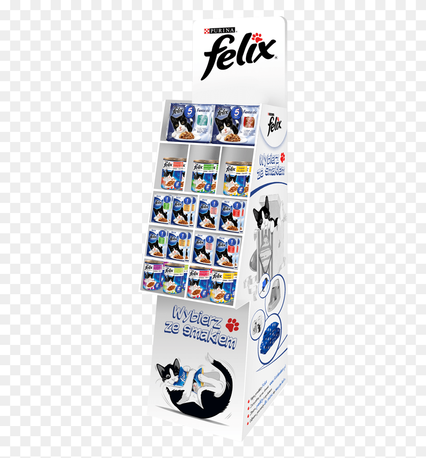 297x843 Felix And His Drawn Cat Are A Very Recognizable Brand Felix Cat Food, Poster, Advertisement, Flyer HD PNG Download
