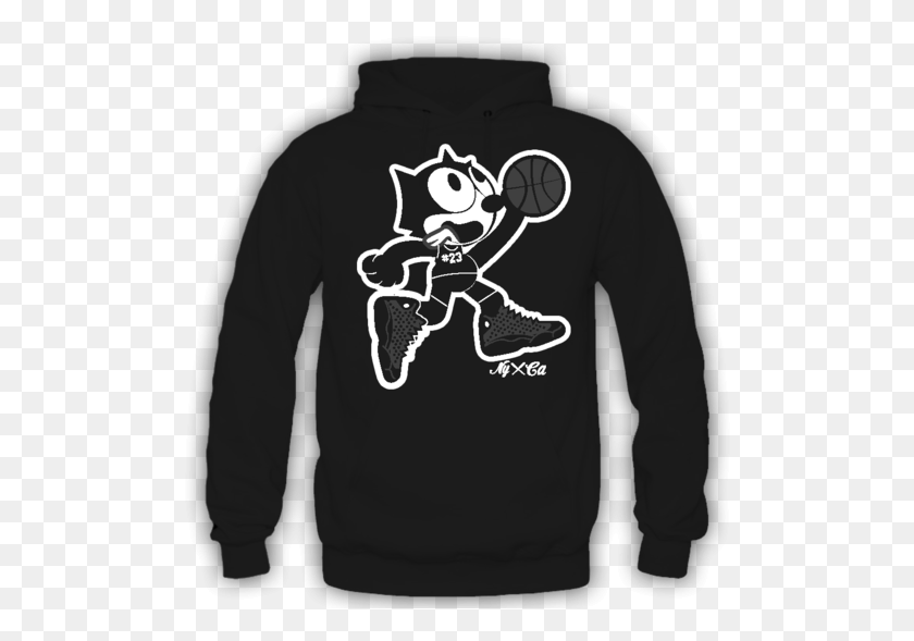 505x529 Felix The Cat Hoodie Sweatshirt, Clothing, Apparel, Sweater HD PNG Download