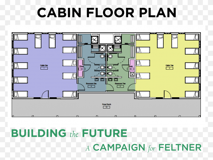 2859x2091 Feltner Floor Plan Summer Camp Cabin Floor Plans, Plot, Diagram, Floor Plan HD PNG Download