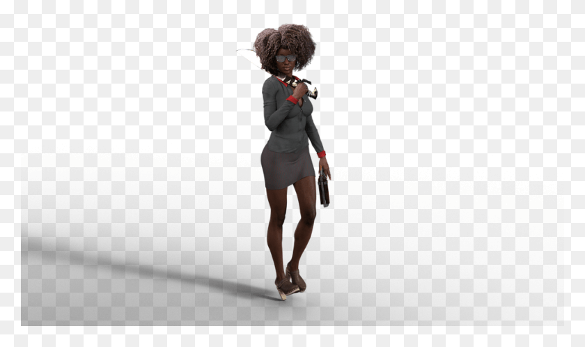 960x540 Женщина 3D Персонаж Комикс Модель Стоя, Одежда, Одежда, Человек Hd Png Скачать