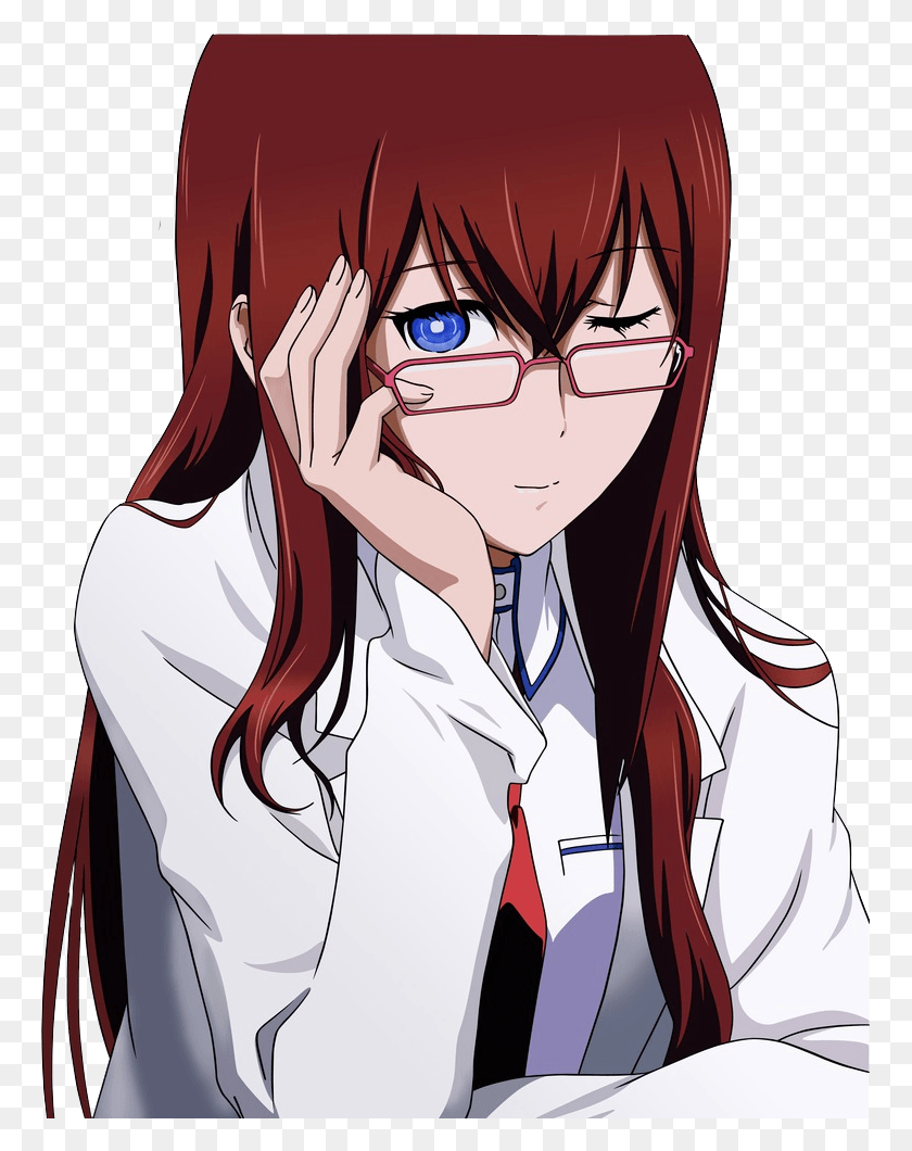Female Anime Characters With Glasses Steins Gate Bluray, Person, Human
