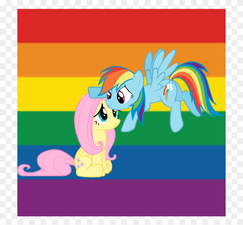 721x721 Female Flutterdash Fluttershy Gay Pride Flag Lesbian Cartoon, Graphics, Outdoors HD PNG Download