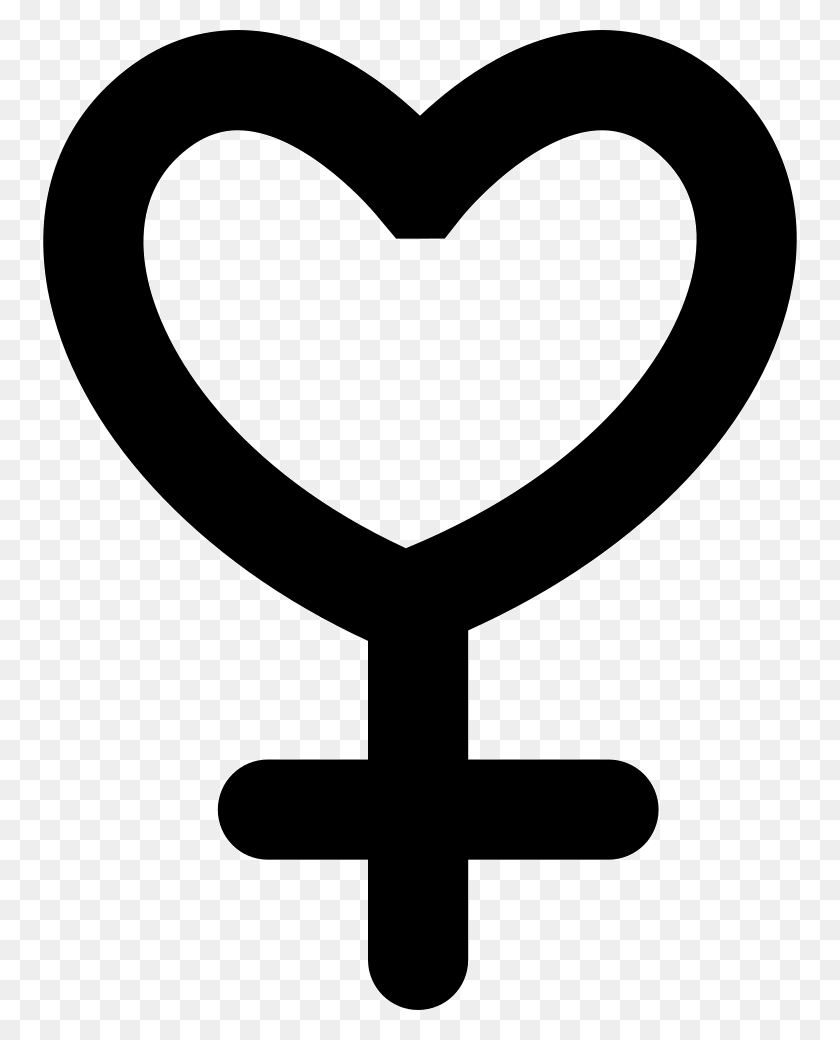 754x980 Female Gender Symbol Variant With Heart Shape Comments Feminists Women In Stem, Cross, Stencil, Heart HD PNG Download
