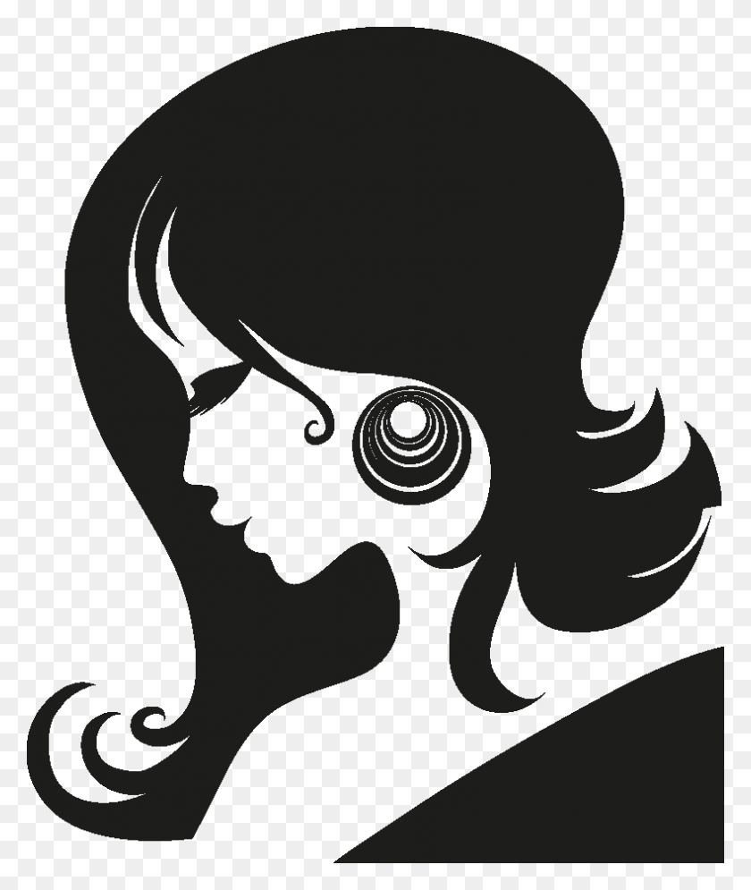 789x946 Female Head Silhouettes World Women39s Day Black, Stencil, Graphics HD PNG Download