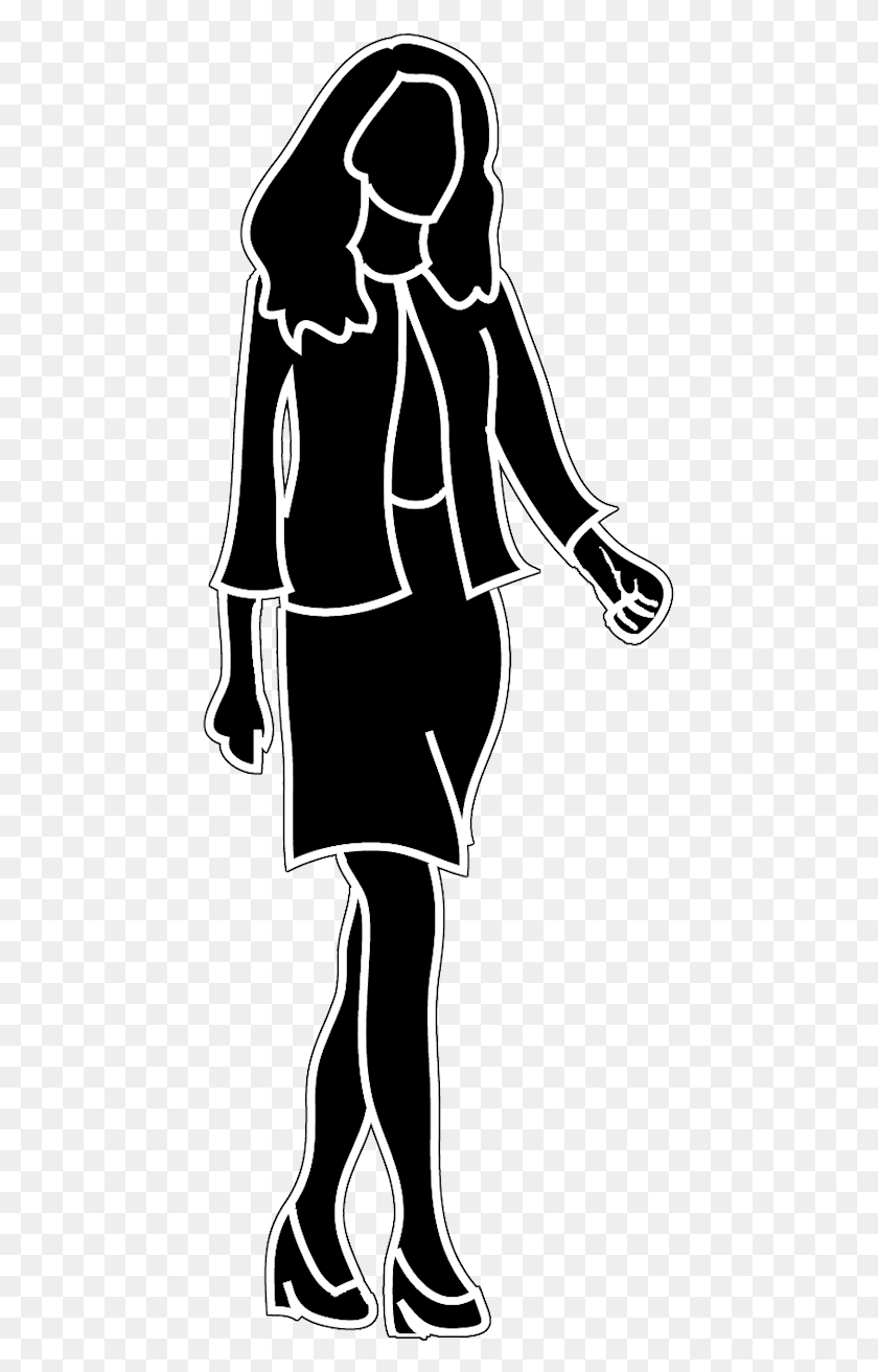 453x1252 Female Silhouette Business Woman Walking Clipart, Stencil, Hand, Person HD PNG Download