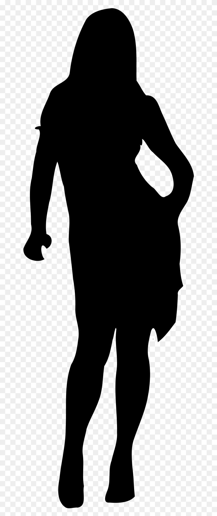 662x1935 Female Silhouette Clip Art Silhouette Girl Vector, Gray, World Of Warcraft HD PNG Download