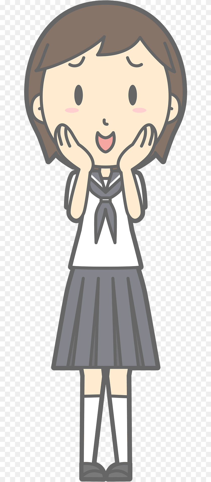 Female Student Shy Clipart, Book, Comics, Publication, Person Sticker PNG