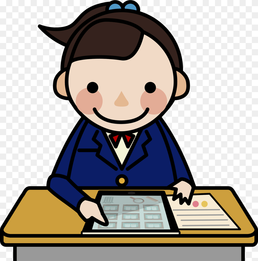 1898x1920 Female Student Tablet Pc Clipart, Person, Reading, Furniture, Table PNG