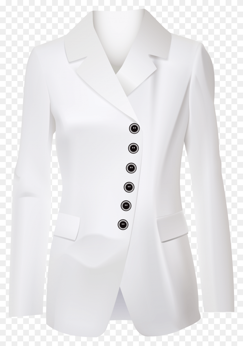 2664x3882 Female White Jacket Clipart White Blazer, Clothing, Apparel, Coat HD PNG Download