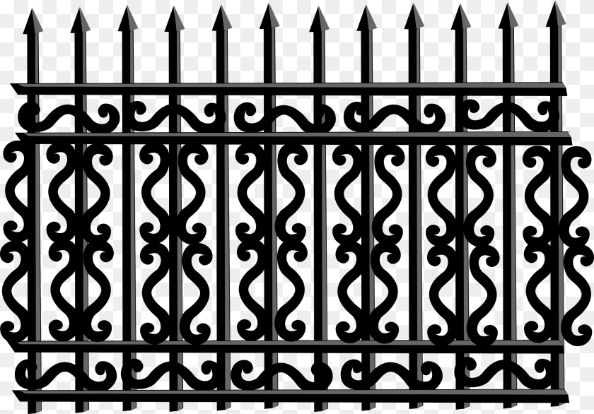 2400x1673 Fence Barricade Iron Protection Iron Fence Svg Transparent PNG