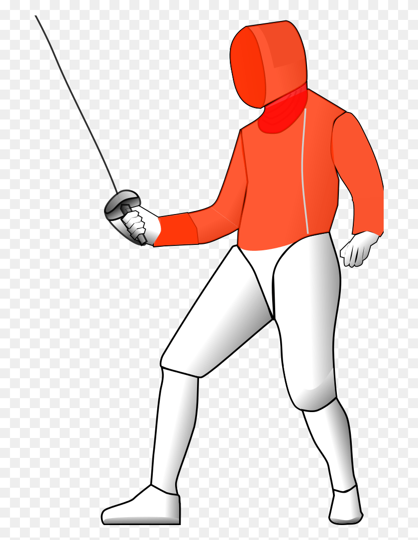 703x1025 Fencing Saber Valid Surfaces Sabre Fencing Target Area, Person, Human, Sport HD PNG Download