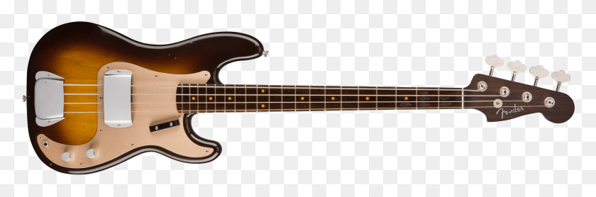 2400x671 Fender Fcs17 Limited Edition Journeyman Relic 57 Precision, Гитара, Досуг, Музыкальный Инструмент Png Скачать
