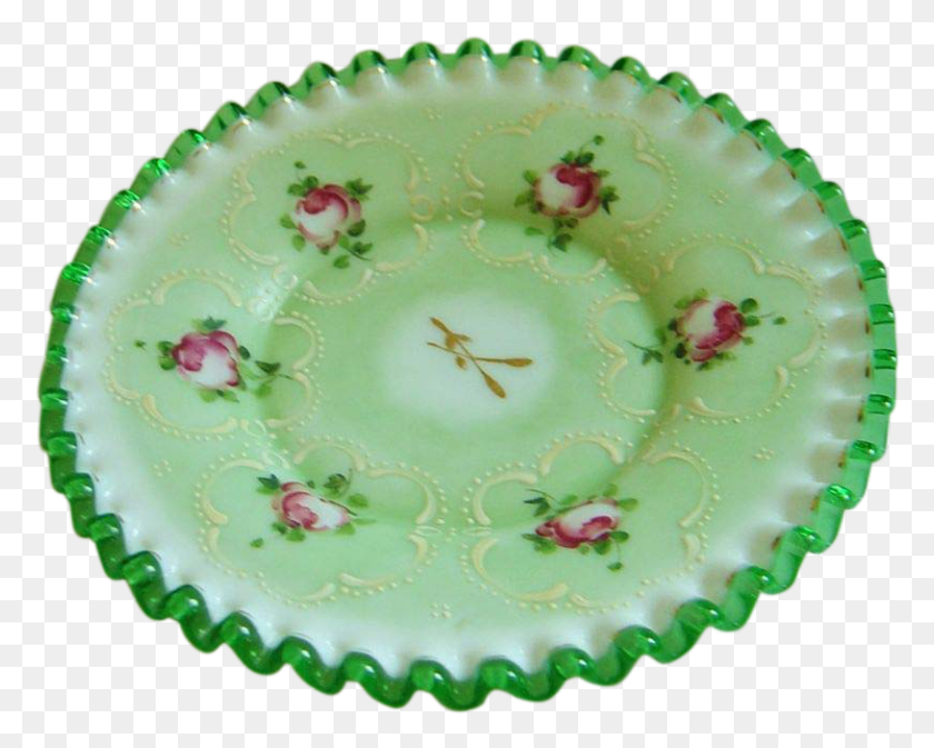 815x641 Fenton Emerald Crest Green Mist And Chartelon Pattern Circle, Porcelain, Pottery HD PNG Download