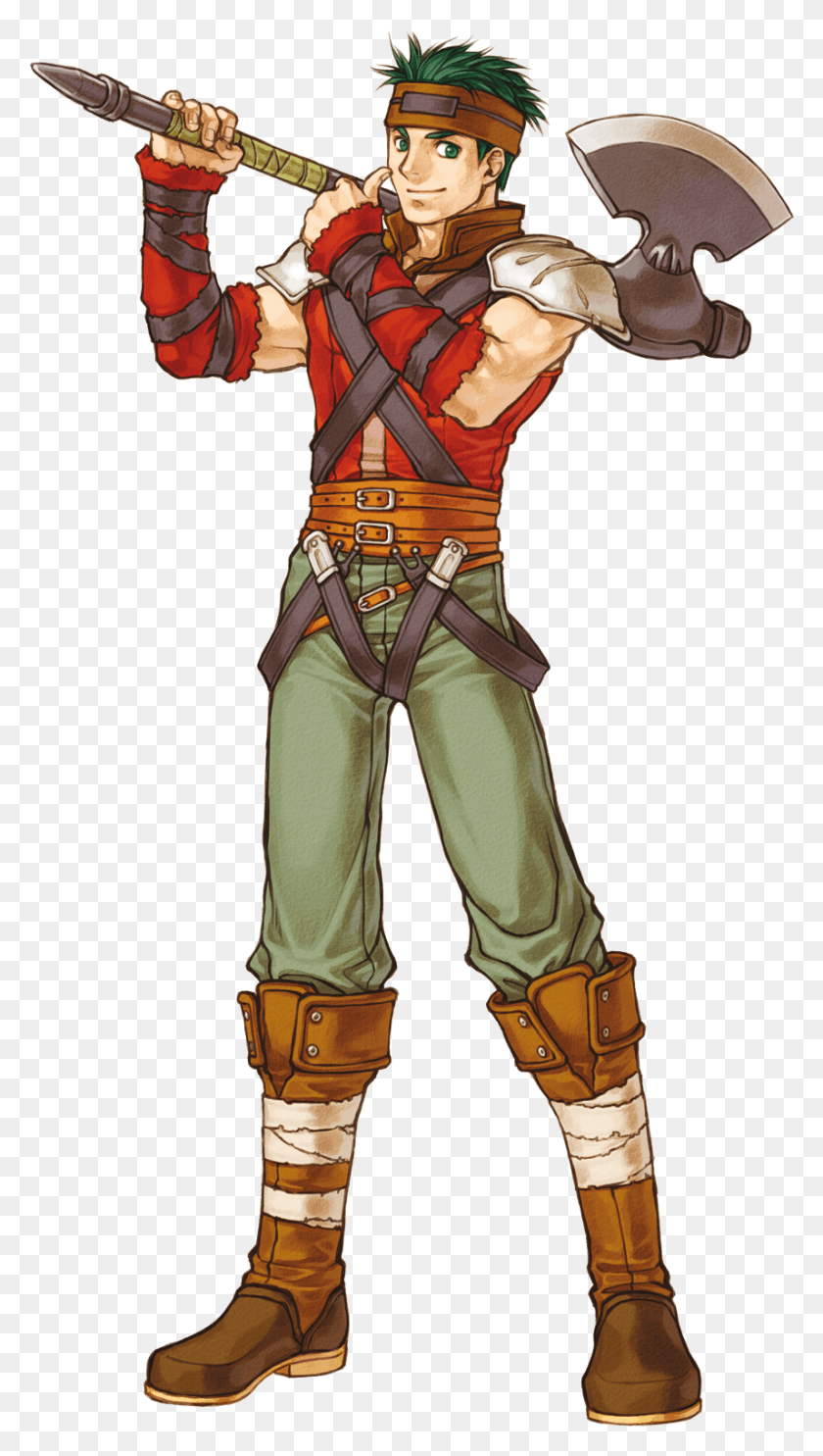 857x1566 Fepr Boyd Path Of Radiance Axe, Person, Human, Costume HD PNG Download