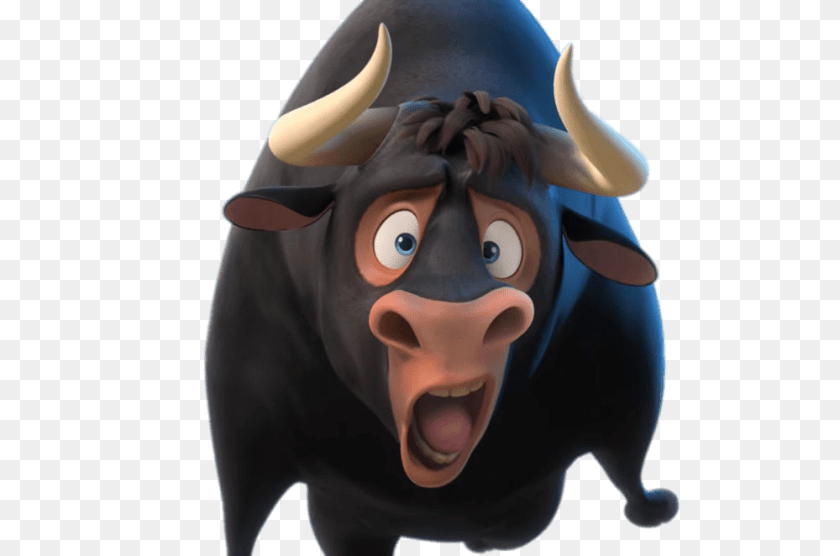 1000x662 Ferdinand Flying Through The Air, Animal, Bull, Mammal, Face PNG