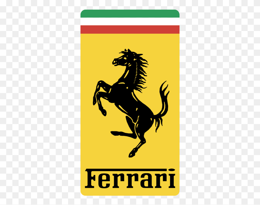 321x601 Ferrari Car Logo On Wall, Poster, Advertisement, Horse Descargar Hd Png