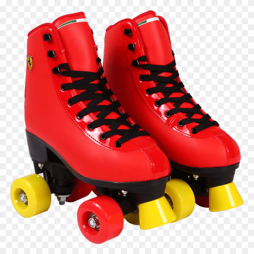 1168x1169 Ferrari Red Classic Roller Skates Quad Skates, Shoe, Footwear, Clothing HD PNG Download