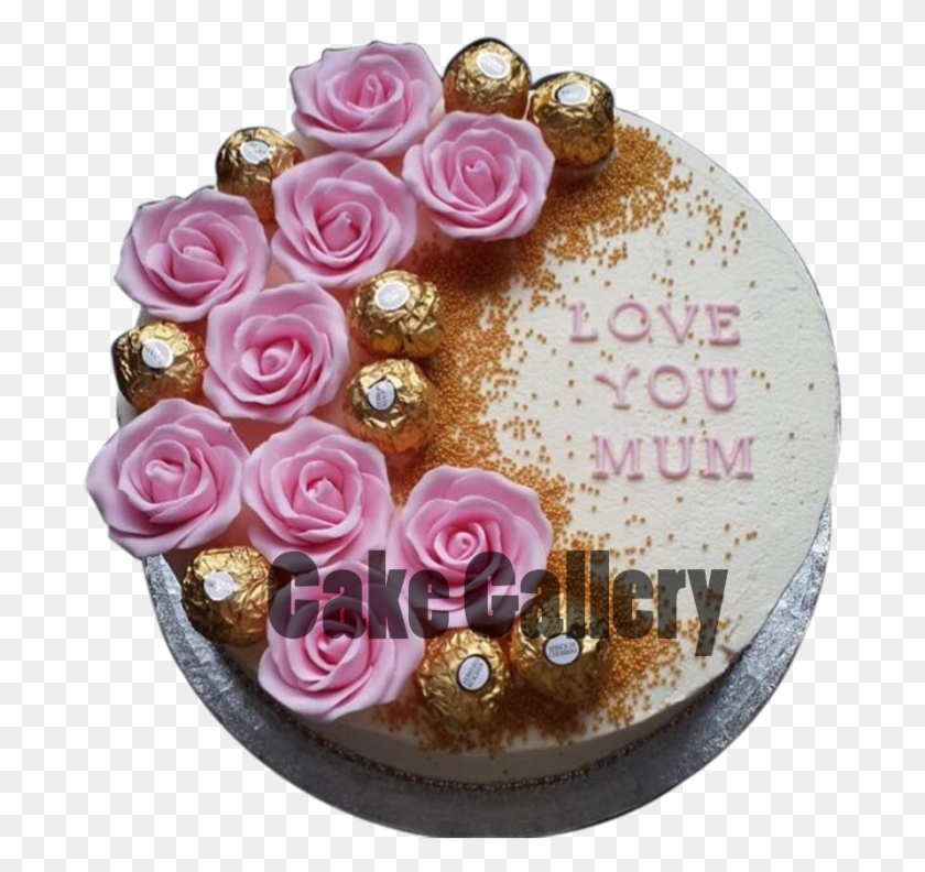 692x732 Ferrero Rocher Cake Birthday Cake With Ferrero Rocher, Dessert, Food, Cream HD PNG Download