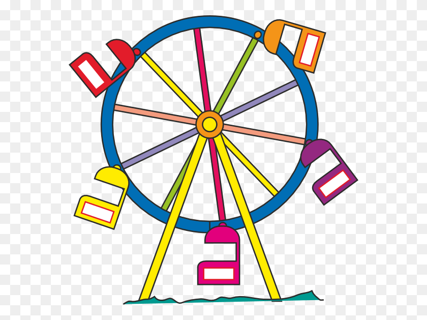 570x569 Ferris Wheel Clip Art, Spoke, Machine, Crowd HD PNG Download