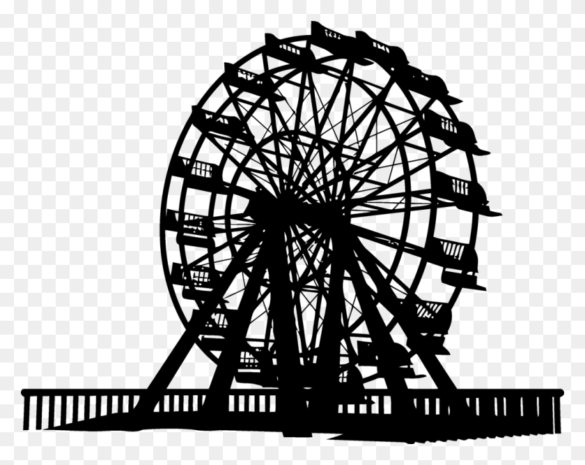 1013x789 Ferris Wheel Silhouette Clipart Ferris Wheel Silhouette, Gray, World Of Warcraft HD PNG Download