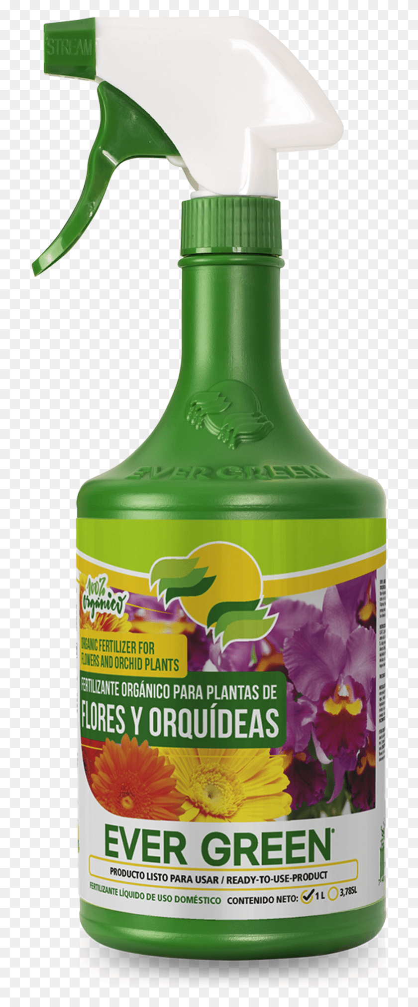 716x1959 Fertilizante Orgnico Para Plantas De Flores Y Orqudeas Инсектицид, Зеленый, Бутылка, Напиток Hd Png Скачать