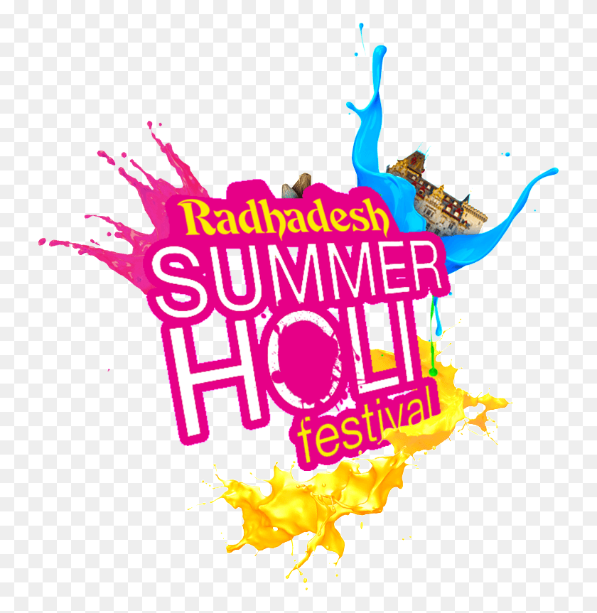 735x803 Festival Logo Party Holi Krishna Hq Clipart Logo Holi Party, Flyer, Poster, Paper HD PNG Download