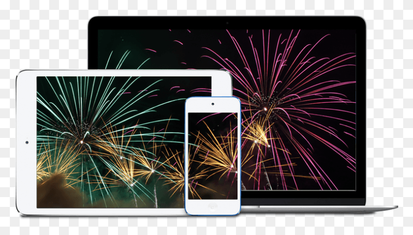 792x424 Feux Artifice Collectivites Led Backlit Lcd Display, Nature, Outdoors, Fireworks HD PNG Download