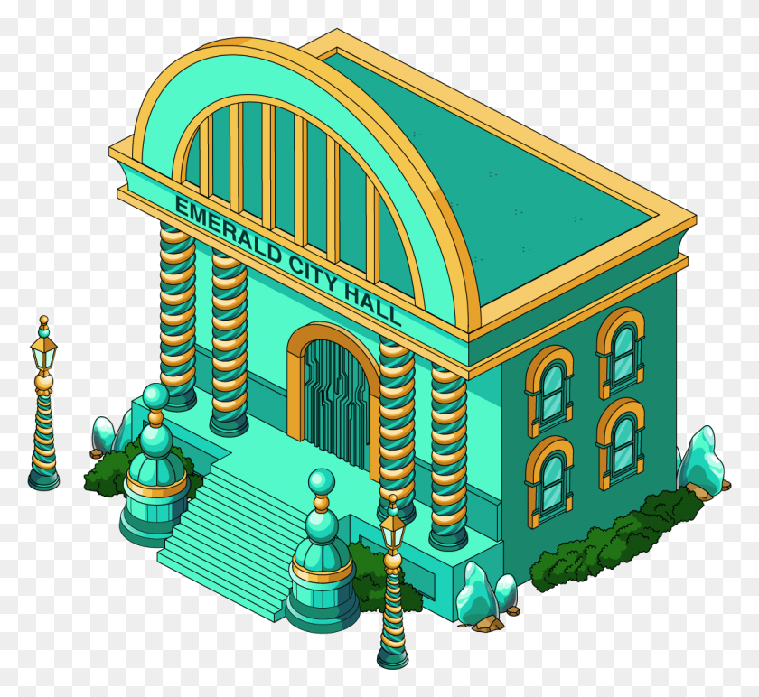 1096x1001 Fg Building Wiz Emerald City Hall Family Guy City Hall, Housing, Mansion, House HD PNG Download