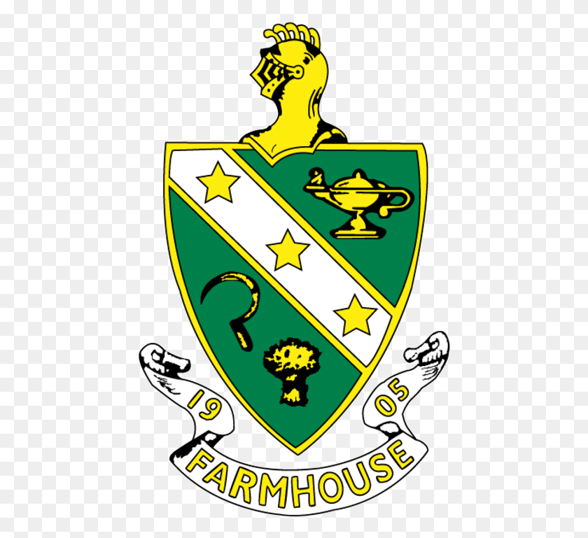 448x709 Fh Crest Farmhouse Fraternity Crest, Armor, Shield, Pac Man HD PNG Download