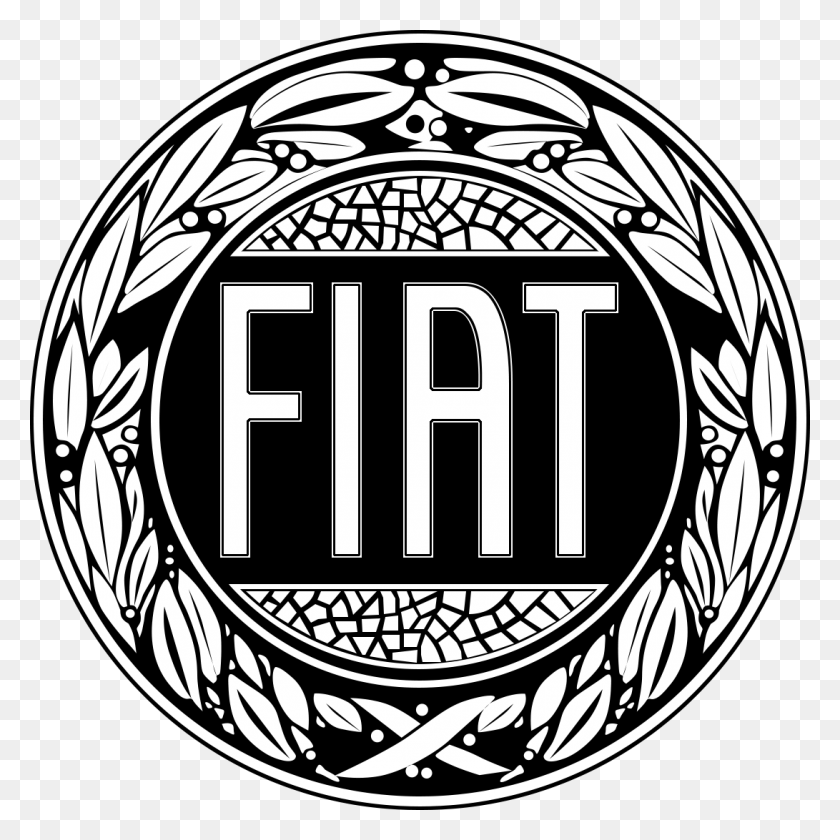 1091x1091 Fiat Black And White Fiat Logo, Symbol, Trademark, Emblem HD PNG Download