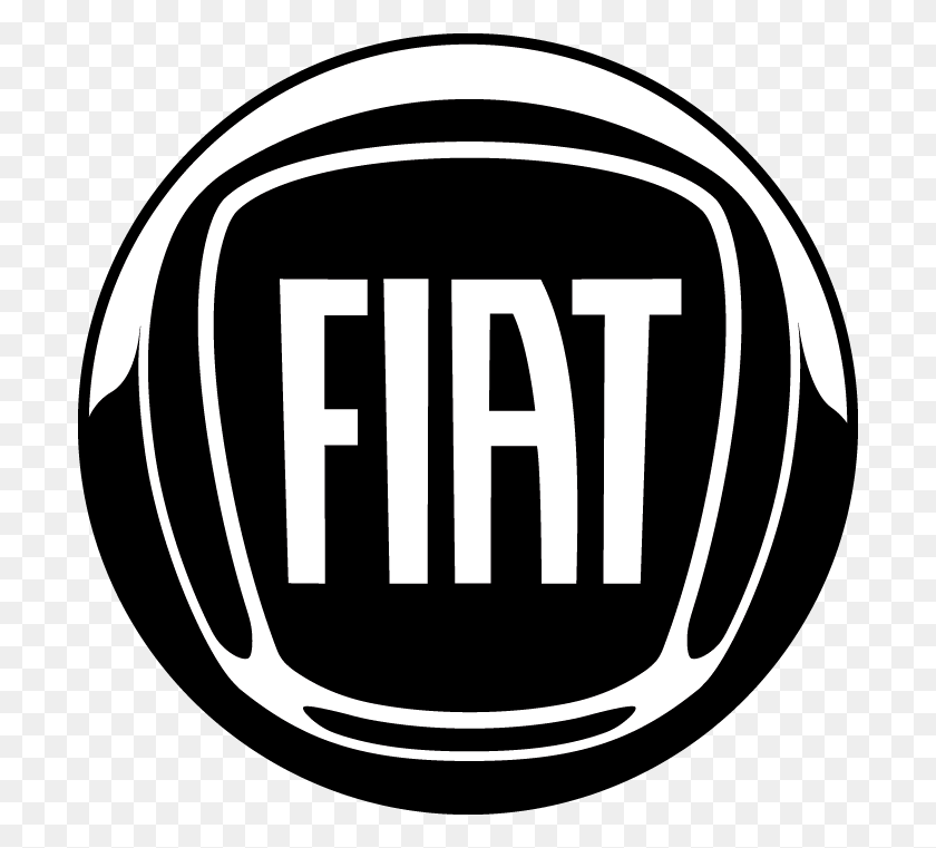 700x701 Fiat Bw Pos Fiat Logo Черно-Белый, Символ, Товарный Знак, Трафарет Png Скачать