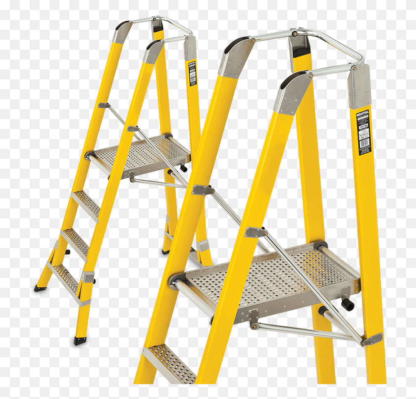 722x744 Fibreglass Safety Step Platform Ladders Platform Ladders, Fence, Barricade, Stand HD PNG Download