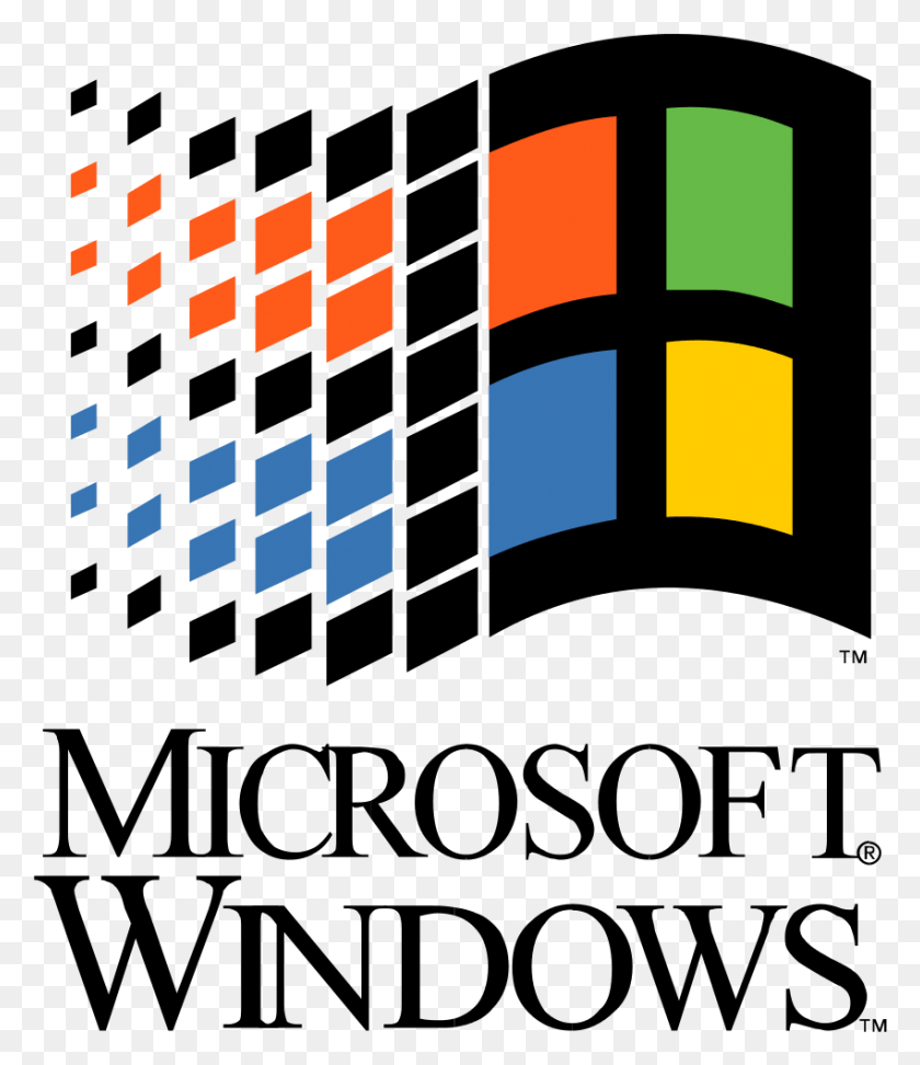 850x994 Fichiermicrosoft Windowssvg Ampmdash Wikipamp233dia Microsoft Windows 3.1 Logo, Digital Clock, Clock, Text HD PNG Download