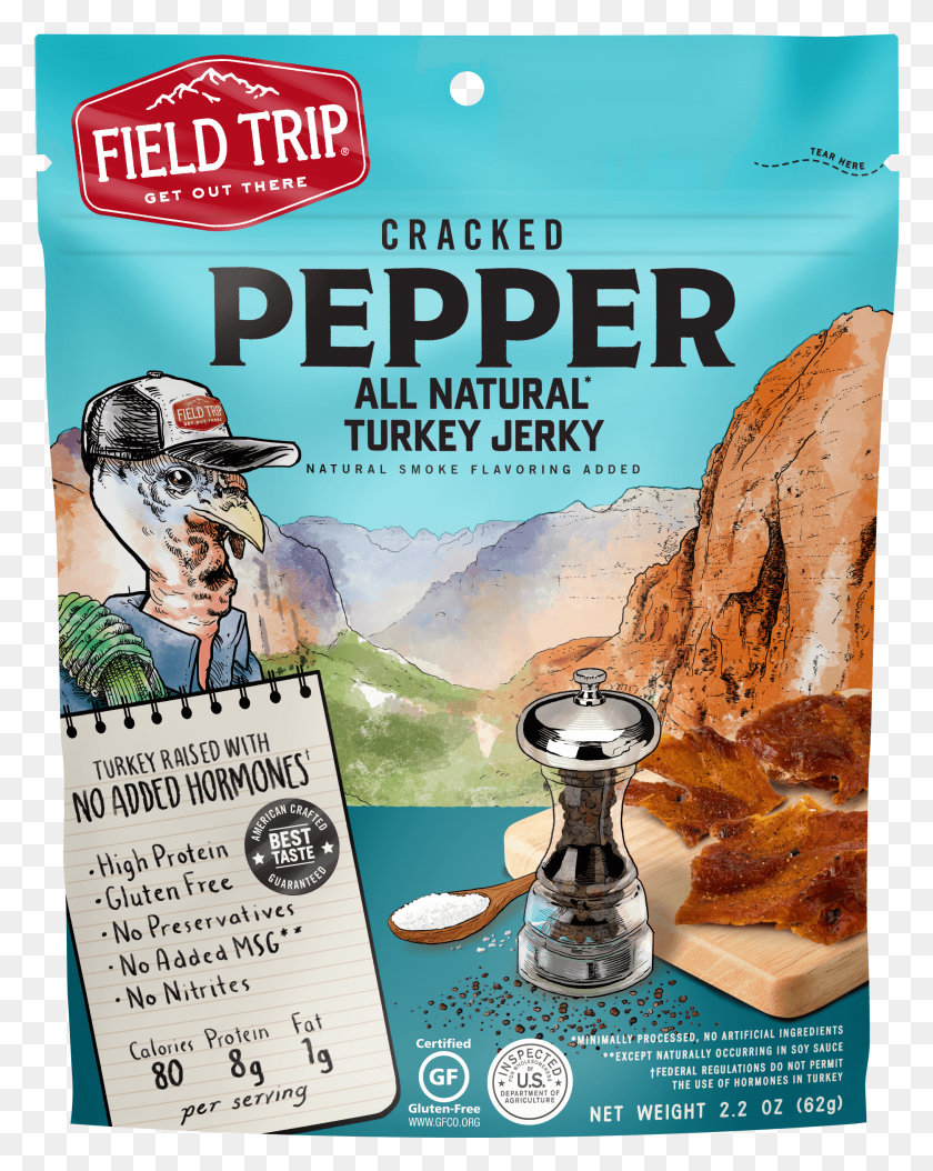 2032x2590 Field Trip Cracked Pepper Turkey Jerky Coffee Substitute, Person, Human, Advertisement HD PNG Download