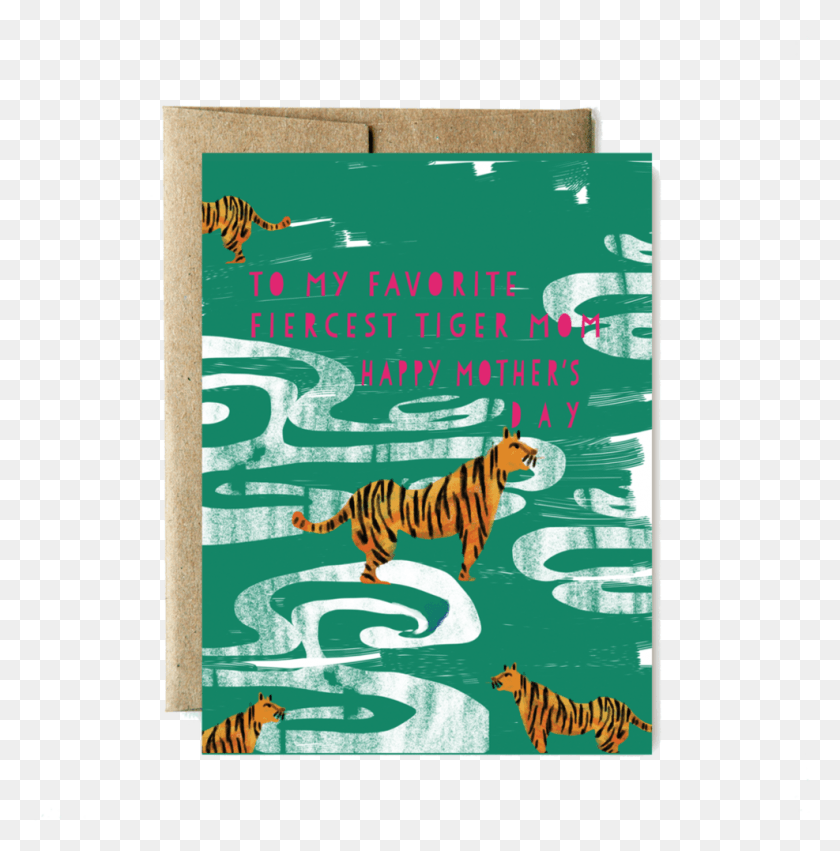 987x1001 Свирепый Тигр Открытка На День Матери Сибирский Тигр, Дикая Природа, Млекопитающее, Животное Hd Png Скачать