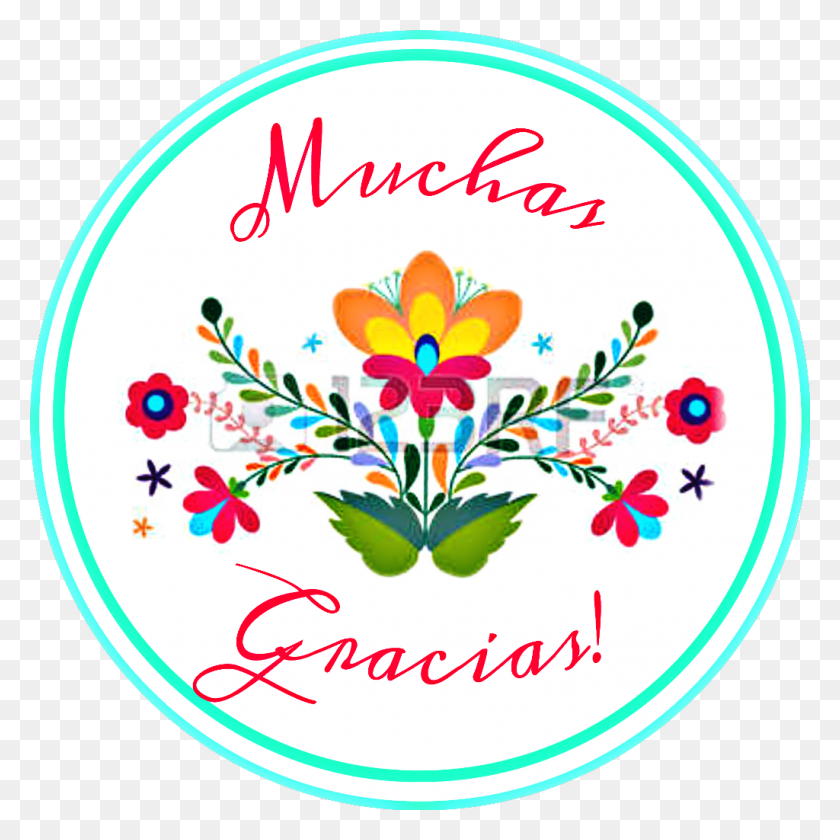 1024x1024 Fiesta Mexicana Mexican Flowers Clipart Border, Label, Text, Birthday Cake HD PNG Download
