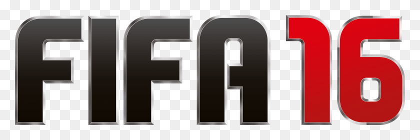 5238x1479 Логотип Fifa 16, Серый, Трафарет Png Скачать