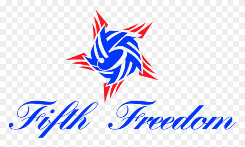 800x457 Логотип Fifth Freedom С Синей И Красной Звездами, Логотип, Текст, Товарный Знак, Hd Png Скачать