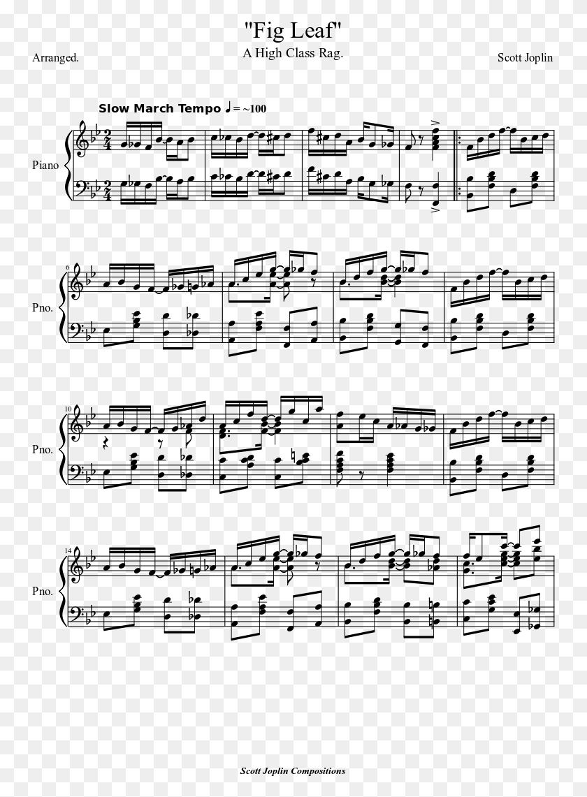 749x1081 Fig Leaf Sheet Music Composed By Scott Joplin 1 Of I M Still Here Steven Universe Sheet Music, Gray, World Of Warcraft HD PNG Download