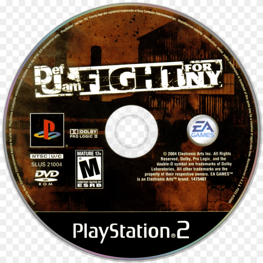 943x943 Fight For Ny Details Def Jam Ps2, Disk, Dvd Sticker PNG