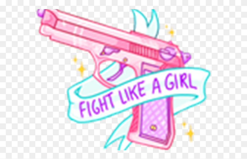 599x481 Fight Like A Girl Transparent, Toy, Water Gun, Weapon HD PNG Download