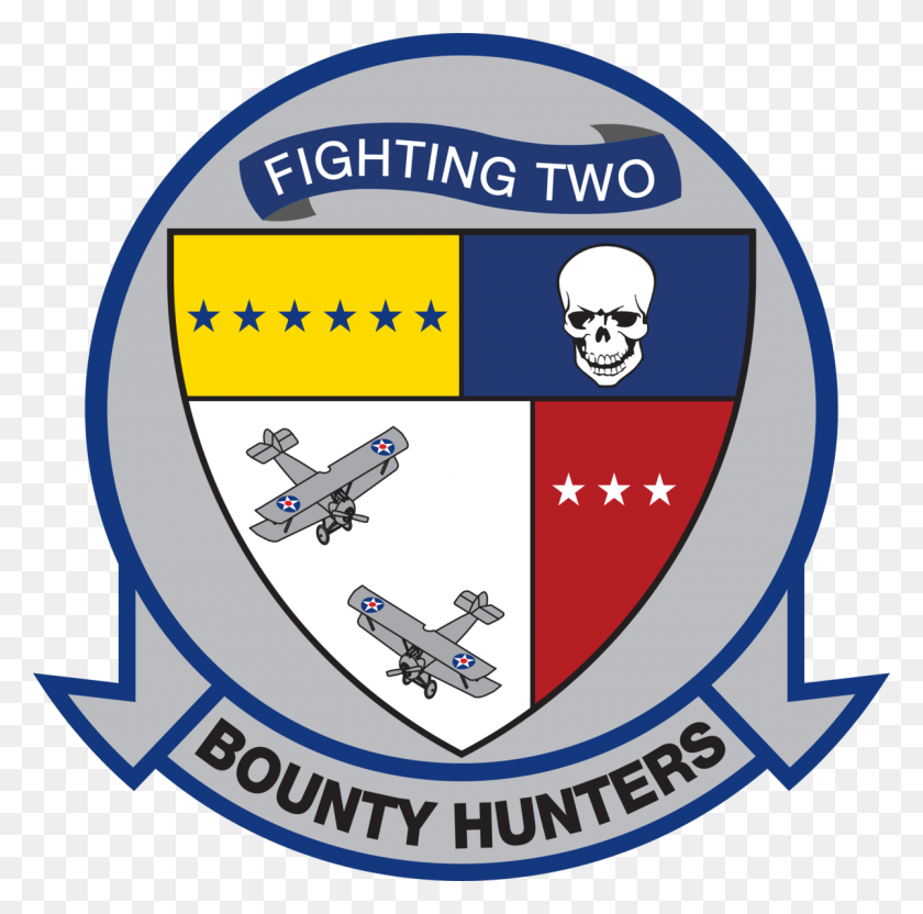 1200x1189 Fighter Squadron 2 Insignia 1973 Vf 2 Bounty Hunters Logo, Symbol, Trademark, Airplane HD PNG Download