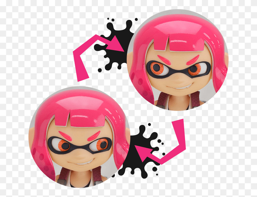 654x585 Figma Splatoon Girl Also Features Fully Movable Eyeballs Figma Splatoon, Angry Birds, Graphics HD PNG Download