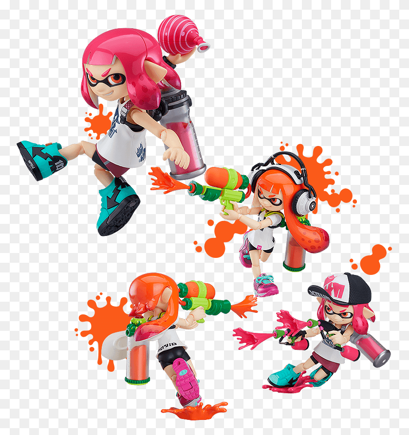 771x834 Figma Splatoon Girl Features Full Articulation Allowing Splatoon 2 Figma, Person, Human, Graphics HD PNG Download