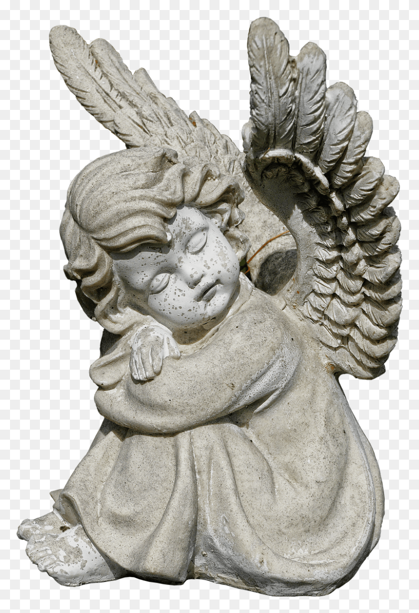 800x1197 Figure Angel Cherub Statue, Sculpture, Figurine HD PNG Download