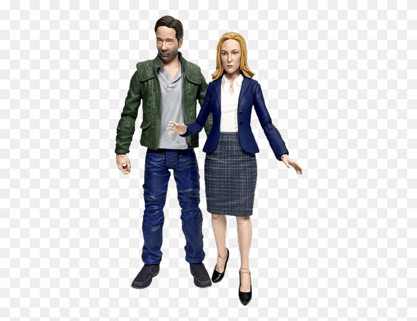 381x587 Figures Mulder Scully Action Figures, Clothing, Apparel, Person HD PNG Download