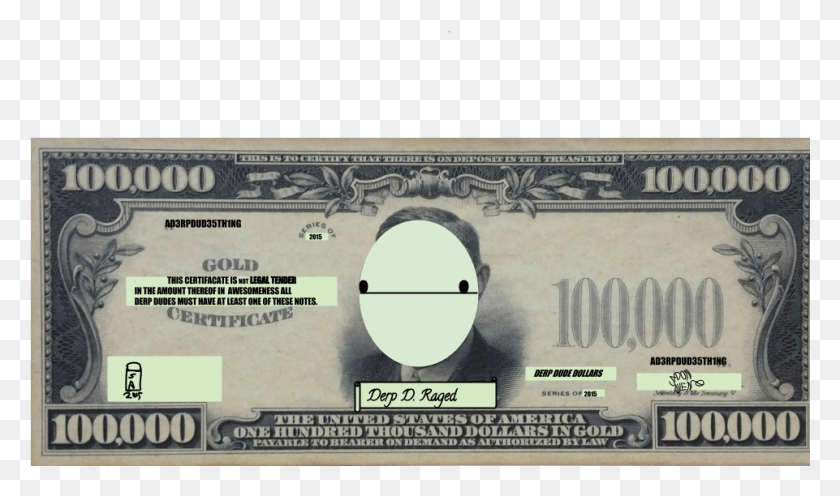 961x538 Файл 100000 Долларовая Банкнота, Деньги, Доллар, Текст Hd Png Скачать