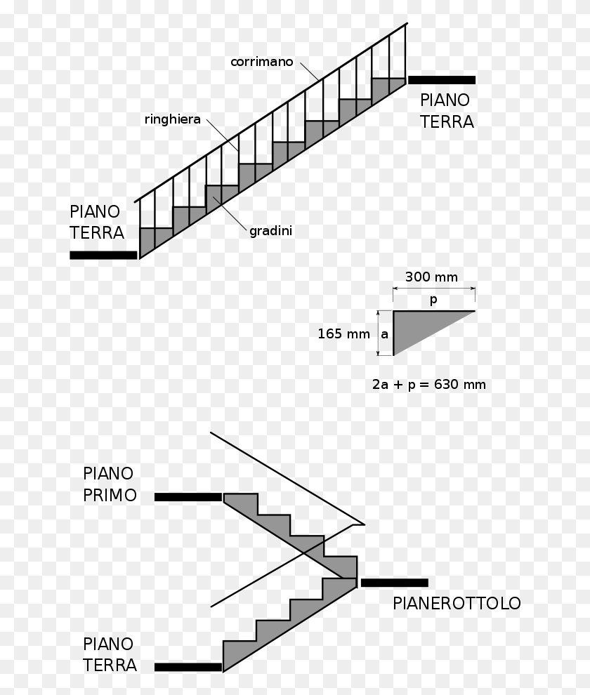 643x930 File 14 Italy Stair Drawing Scale Disegno Con Scale In Xlam, Cross, Symbol, Machine HD PNG Download