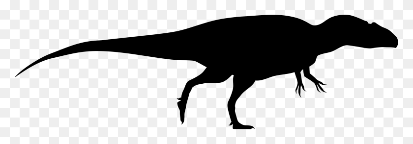 2306x694 File Acrocanthosaurus Silhouette Svg Giganotosaurus Silhouette, Gray, World Of Warcraft HD PNG Download