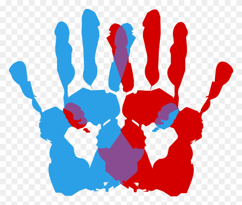 896x749 File Ambidextrie Svg Vector Color Hand, Graphics, Heart HD PNG Download